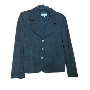 Andre Oliver Black Blazer with Notched Lapels size 16